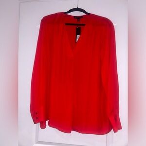 Banana Republic Elegant Red Women's Blouse size XL